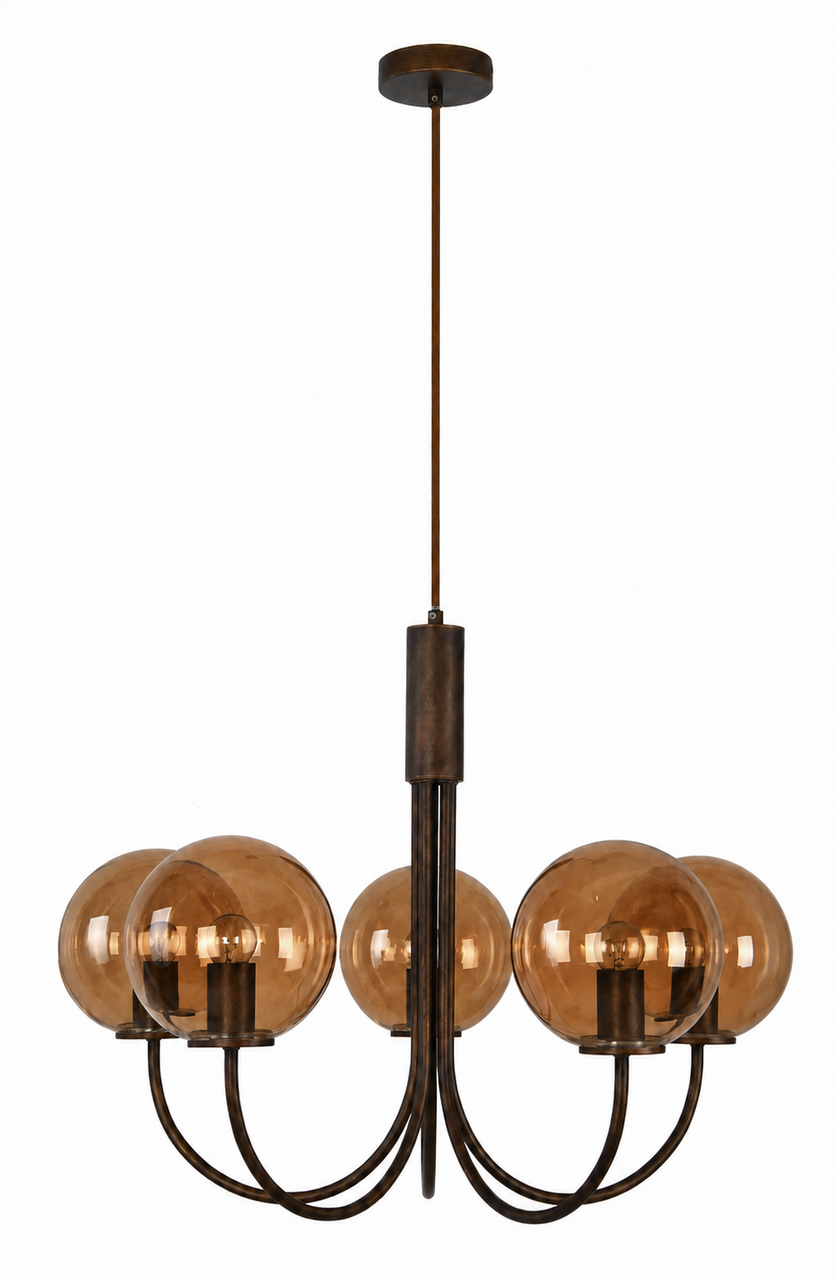 Capolino 5 Light Pendant Body Bronze