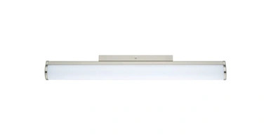 Chrome trim 600mm wall light with opal diffuser