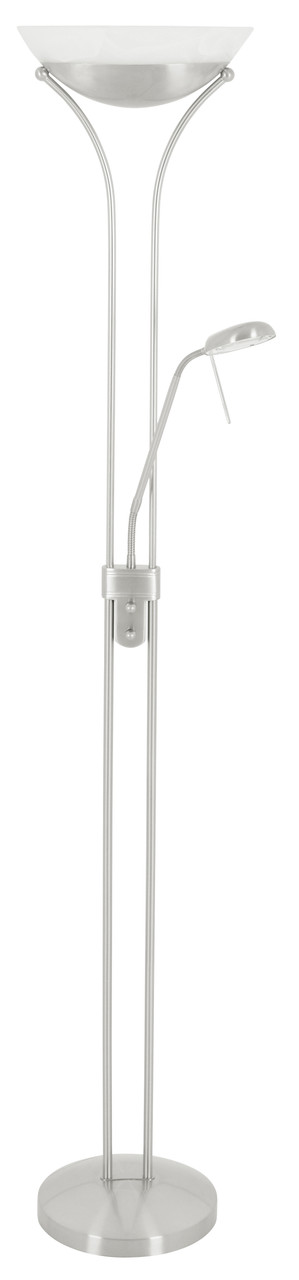 Satin nickel floor lamp