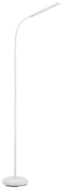 White linear floor lamp