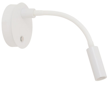 White wall light with adjustable arm