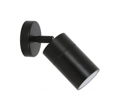 Black single spotlight with IP44 rating