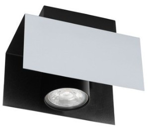 Aluminium spotlight with black trim