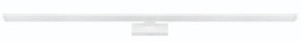 White 1200mm vanity wall light with opal diffuser