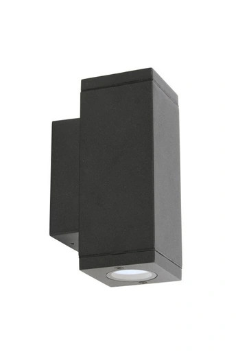 Black IP65 cube wall light