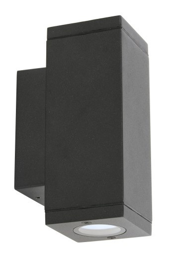 Black IP65 cube wall light