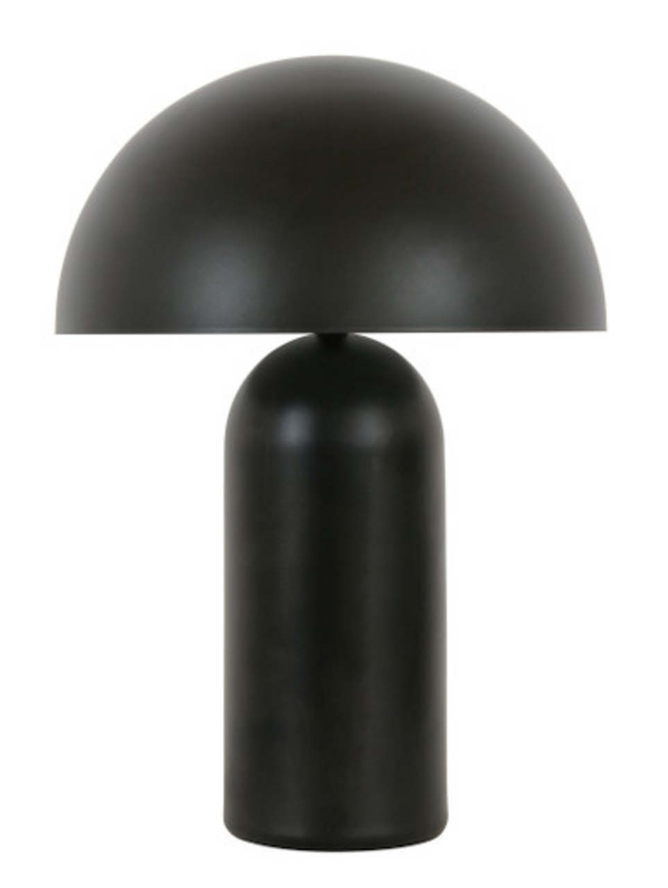 Black table lamp with mushroom shade