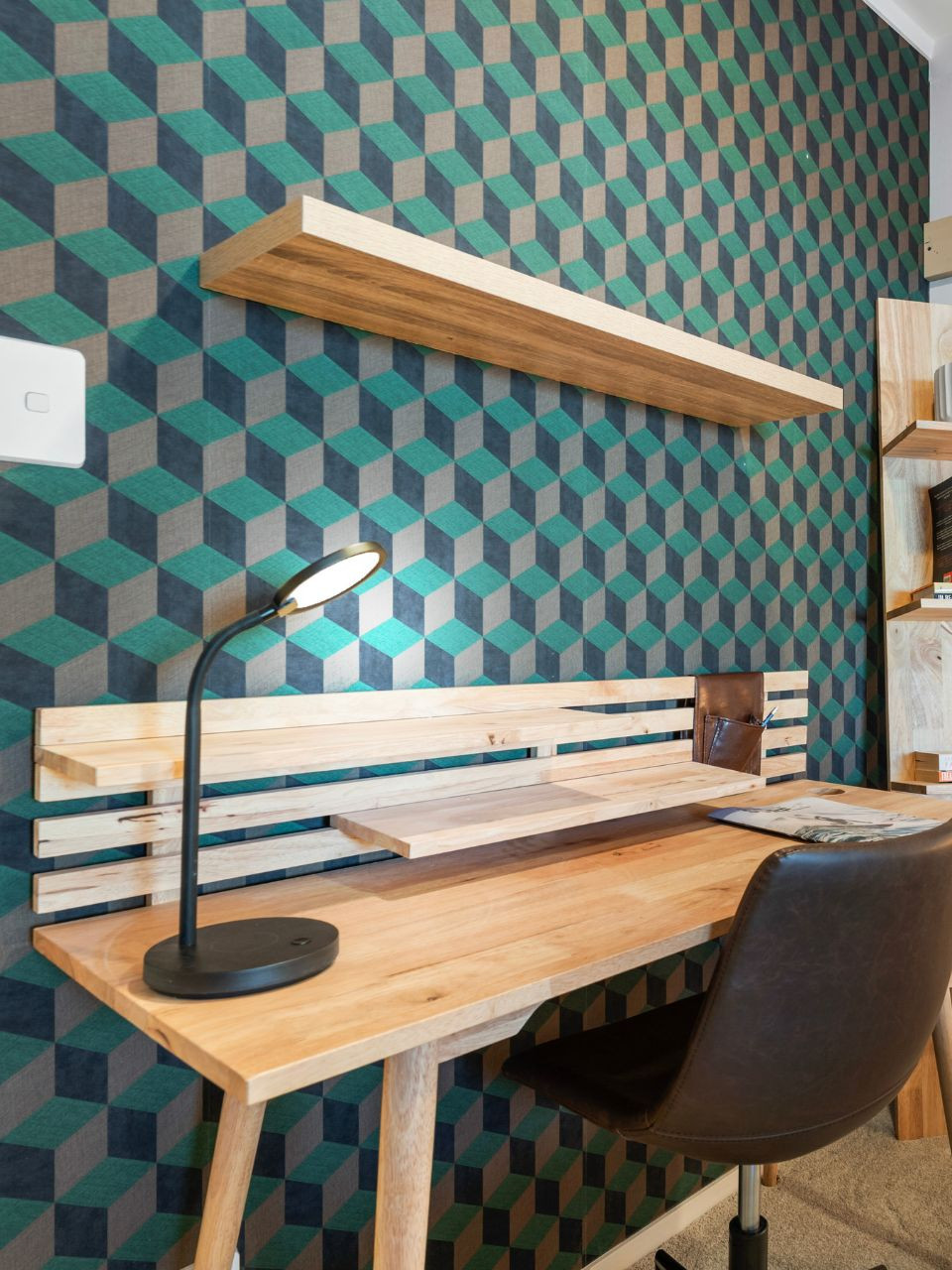 Black adjustable LED table lamp