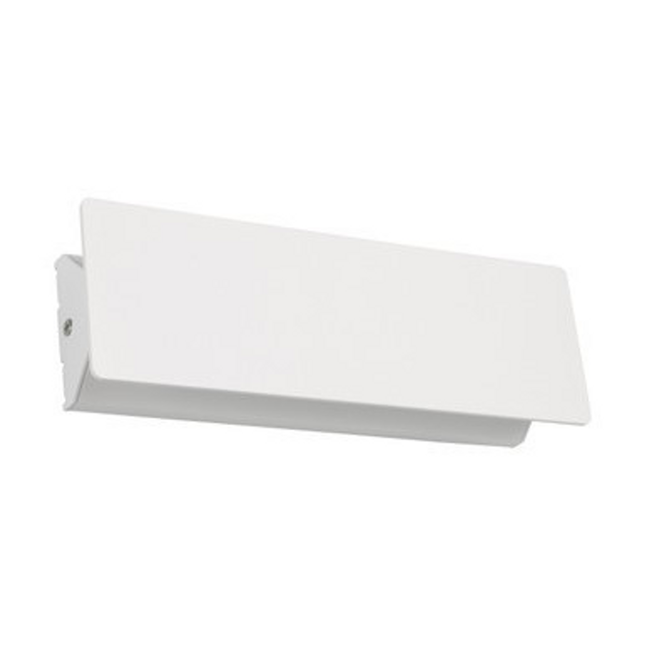 White wall light with tiltable plate