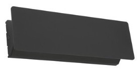 Black wall light with tiltable plate