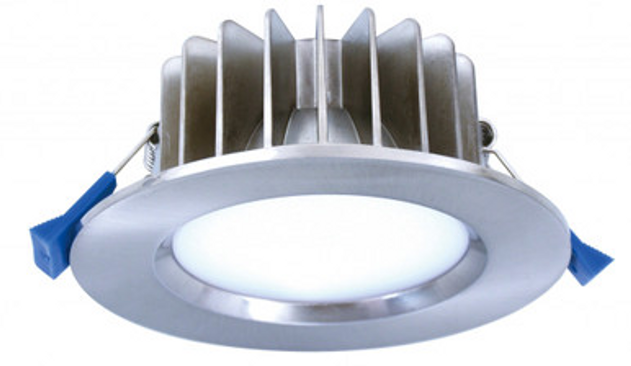 Brushed chrome downlight