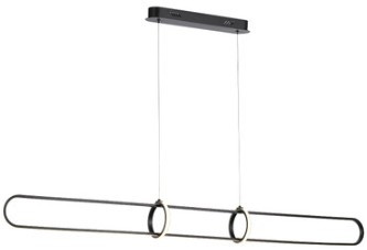 Black 1.5m linear bar pendant