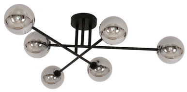 Clooney 6 Light CTC Matt Black Lighting Direct