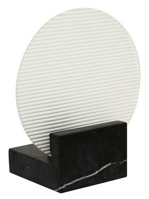 Black marble table lamp with clear glass Black marble table lamp with clear glass