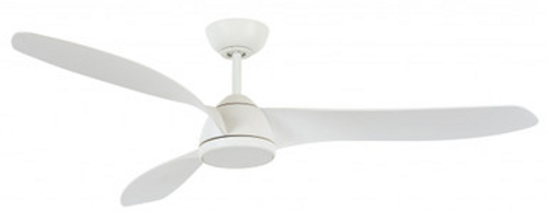 White ceiling fan with 52" blades White ceiling fan with 52" blades