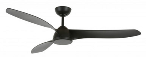 Black ceiling fan with 52" blades