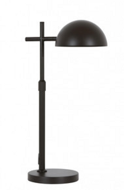 Oil rubbed bronze table lamp with adjustable height