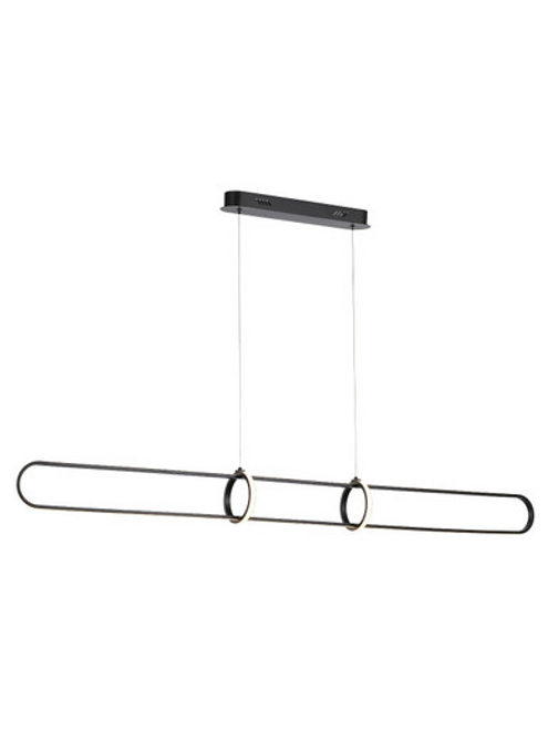 Black 1.8m linear bar pendant