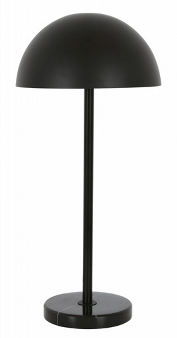 Black table lamp with mushroom shade