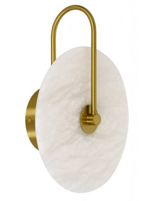 Alabaster wall light with brass trim Alabaster wall light with brass trim