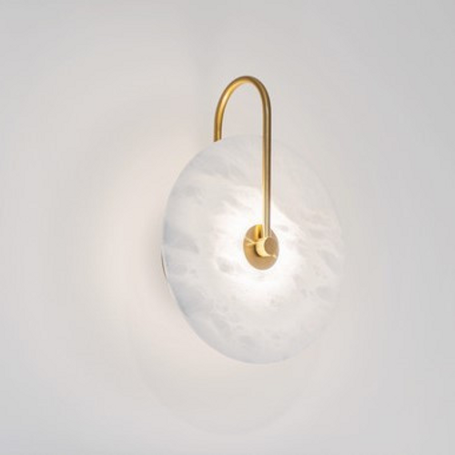 Alabaster wall light with brass trim Alabaster wall light with brass trim