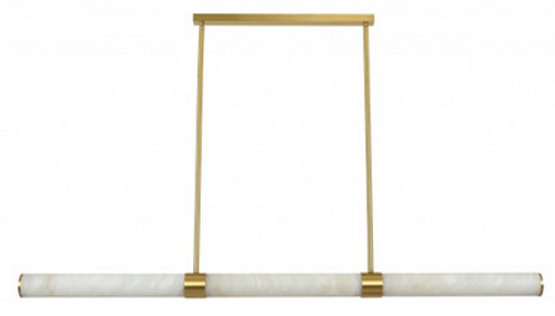 Alabaster pendant with brass metalwork Alabaster pendant with brass metalwork