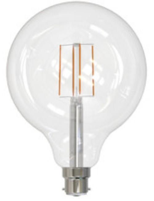 LED G125 BC/B22 clear bulb