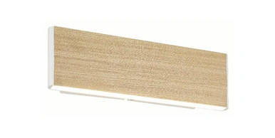 Oak wall light with white trim