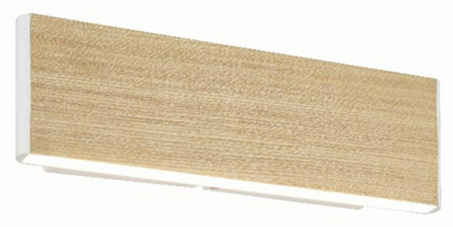 Oak wall light with white trim Oak wall light with white trim