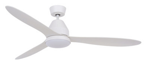 White ceiling fan with light and 56" blades