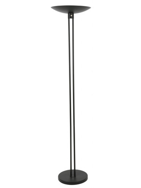 Black floor lamp with up-light