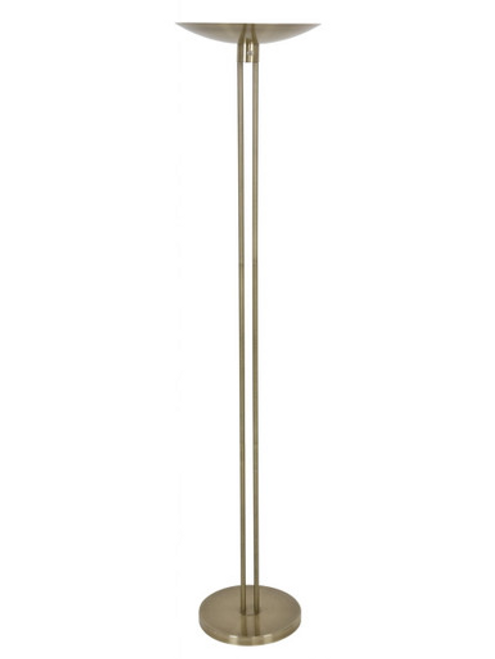 Antique brass floor lamp with up-light