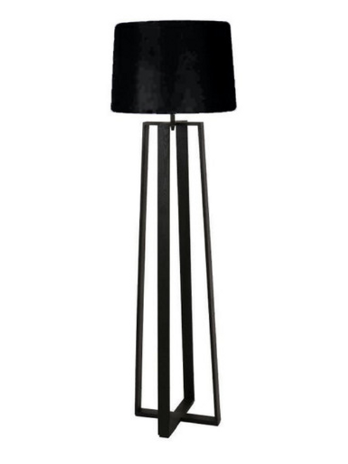 Black floor lamp with black shade Black floor lamp with black shade
