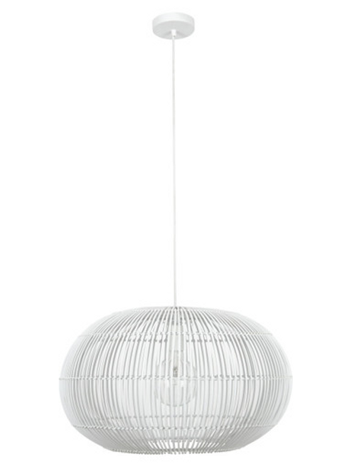 White woven 600 oval pendant White woven 600 oval pendant