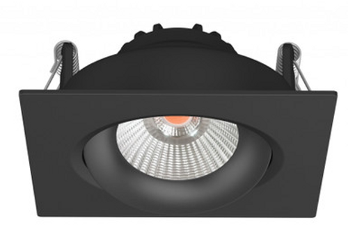 Black square downlight