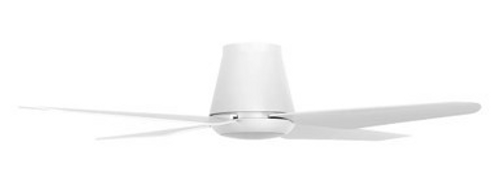 White close to ceiling fan with light and 48" blades White close to ceiling fan with light and 48" blades