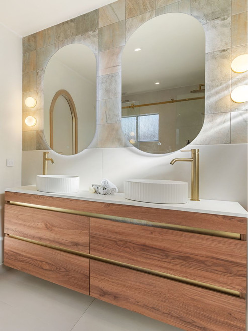 Brass recessed plated wall light with opal glass Brass recessed plated wall light with opal glass