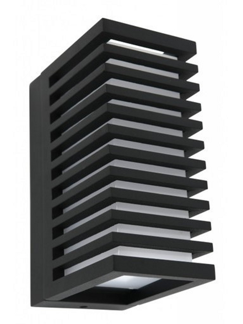 Black wall light with grill-type look Black wall light with grill-type look
