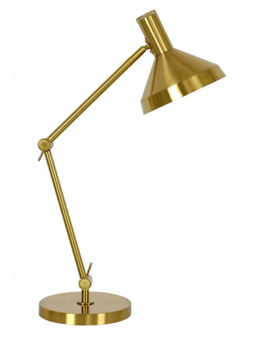 Brass adjustable table lamp