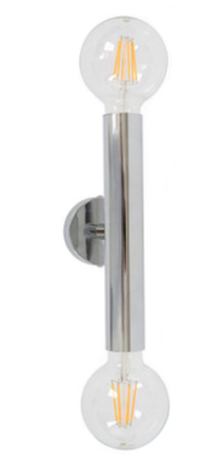 Chrome two light wall light Chrome two light wall light