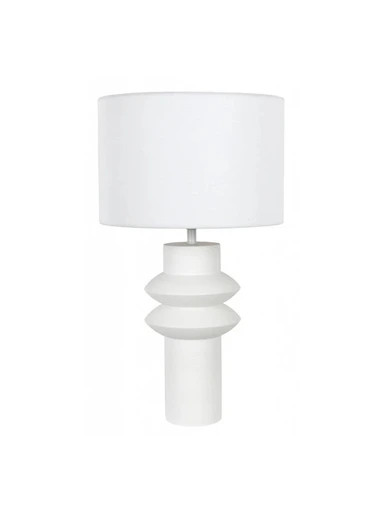Gypsum table lamp with white shade