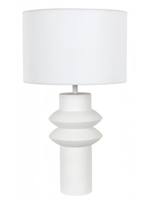 Gypsum table lamp with white shade