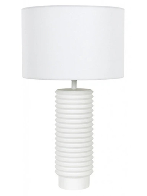 Gypsum table lamp with white shade Gypsum table lamp with white shade