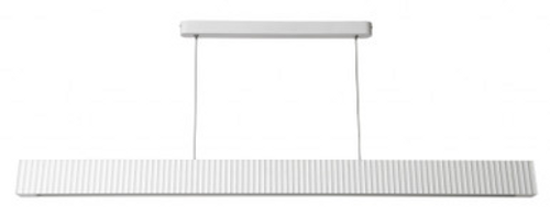 White 1.5m ribbed linear pendant