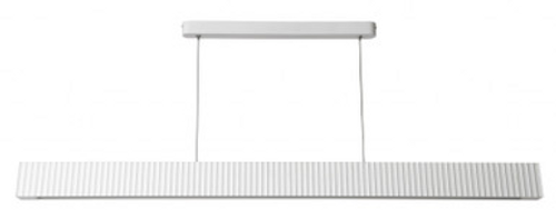 White 1.8m ribbed linear pendant White 1.8m ribbed linear pendant