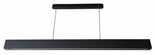 Black 1.8m ribbed linear pendant