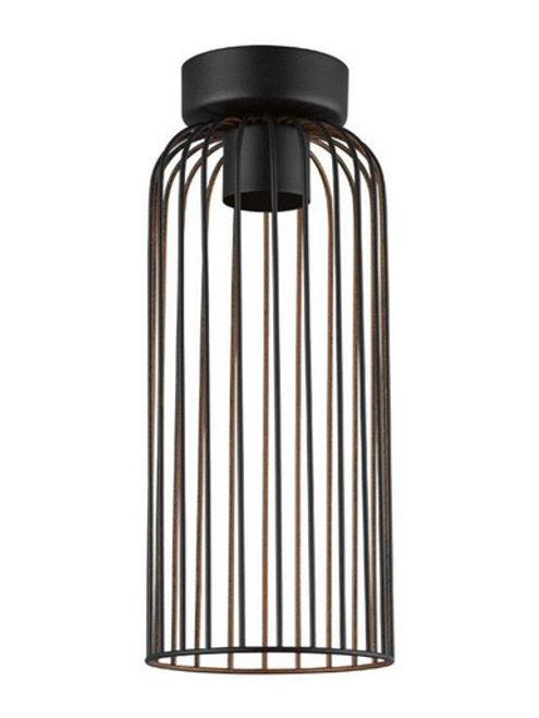 Black DIY fixture with cage-like design