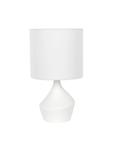 White gypsum table lamp