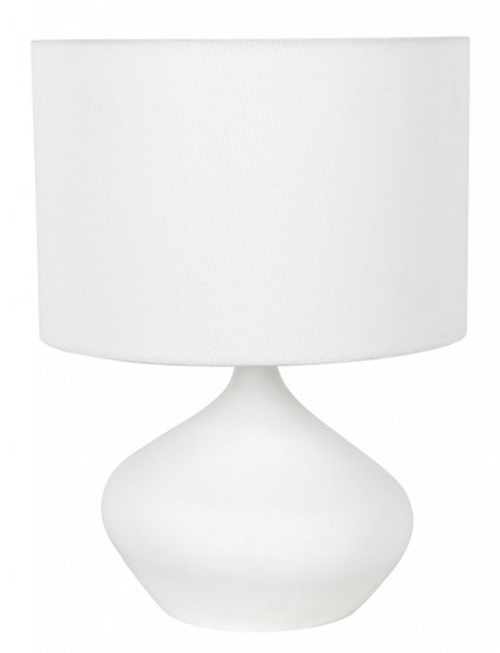 White gypsum table lamp