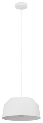 Matt white metal pendant